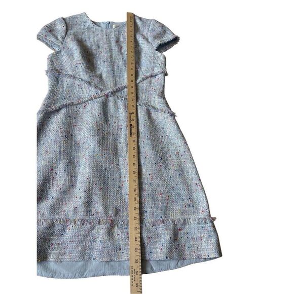 NEW Eliza J Tweed Sheath Mini Dress size 8 Blue Short Sleeve - Picture 7 of 13